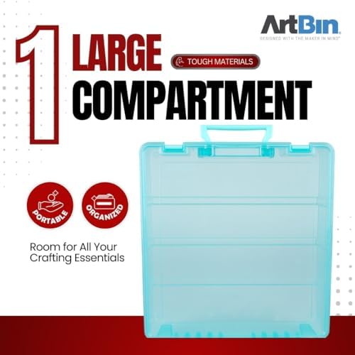 ArtBin Super Satchel 1-Compartment Craft Storage Box, Aqua - Image 4