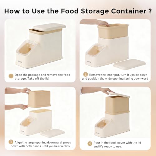ZOMISIA 15lbs First-in, First-out Dog Food Storage Container - Image 2