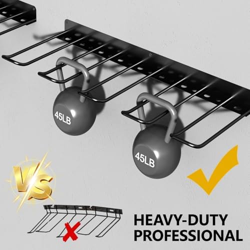 2 Pack Drill Holder, Power Tool Organizer Wall Mount, Heavy Duty Garage Storage and Tool Organizer, Ideal Garage Organization Gifts for man, 8 Slots for Power Tools and 32 Screwdriver Rack - Image 3