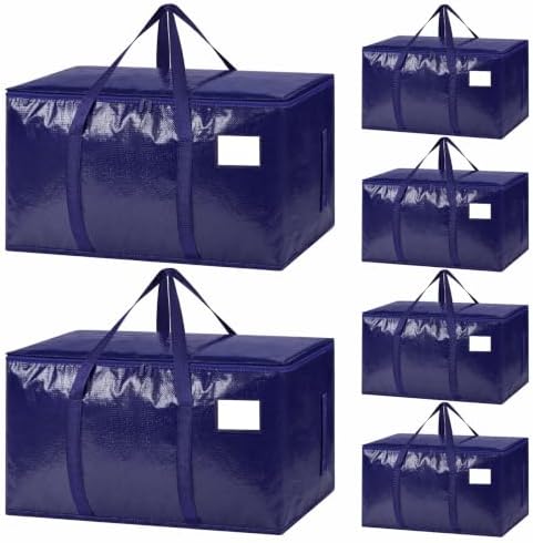6 Pack Heavy Duty Waterproof Moving Bags, Foldable Totes by Unknown