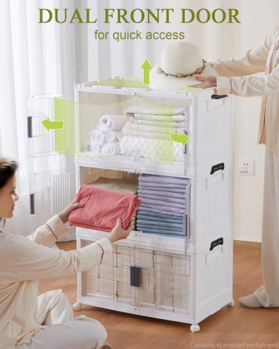 OlarHike 76QT Storage Bin with Lid for Home, Closet, 1 Pack without Wheels - Image 5