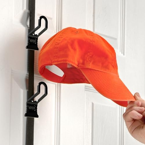 Over-The-Door Hat Organizer for Baseball Caps 2Pack, 4 Straps.Holds 72 caps - Image 6
