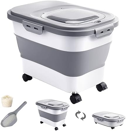 20-30 Lbs Rice Storage Container,Collapsible Food Storage Containers by DDMOMMYCOLLAPSIBLEFOODSTORAGECONTAINERFAMILY