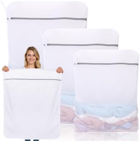 Dntorx 3 Pack X-Large + XX-Large + XXX-Large Mesh Laundry Bag for Delicates by Dntorx