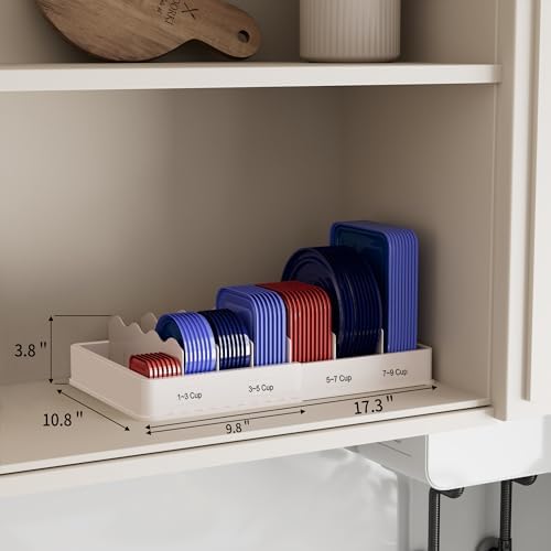 SWOMMOLY Expandable Food Container Lid Organizer for Kitchen Cabinet - Image 3