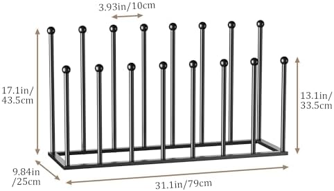Freestanding Boot Rack, Shoe Storage Organizer Fit for 8 Pairs, Black - Image 6