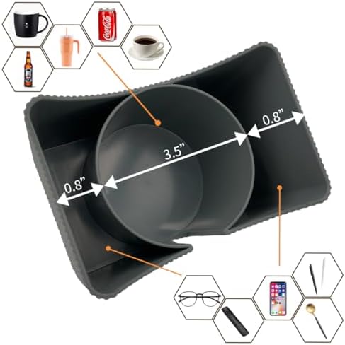 Couch Anti-Spill Drink Holder Tray, Couch Seat Cushion Cup Beverage Holder for Cups, Mugs, Bottles, Cans (Gray) - Image 3
