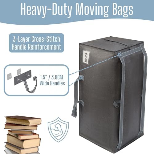 VENO 6 Pack Heavy Duty Moving Bags with Backpack Straps, Zippers & Handles, Extra Large Packing Bags for College Dorm Essentials, Moving Supplies Alternative to Cardboard Moving Boxes - Image 3