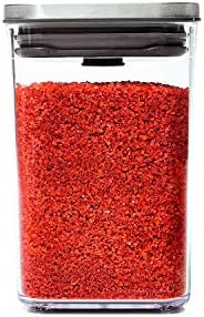 OXO Steel POP Container Small Square Short (1.1 Qt/1 L) - Airtight Food Storage - Ideal for Brown Sugar, Tea,Grey by Unknown