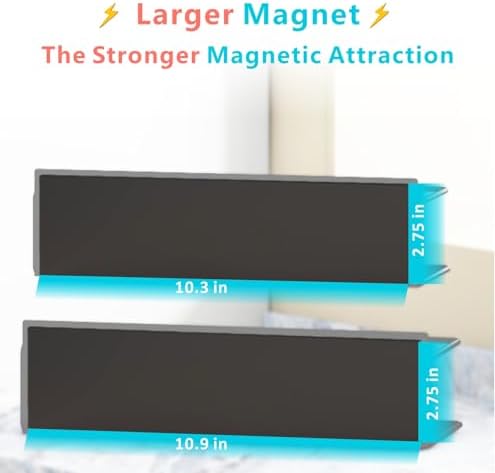 Magnetic Spice Rack For Refrigerator, Magnetic Fridge Shelf For Kitchen, Magnetic Shelf For Fridge Space Saving Black 4 Pack With Magnetic Paper Towel Holder - Image 5