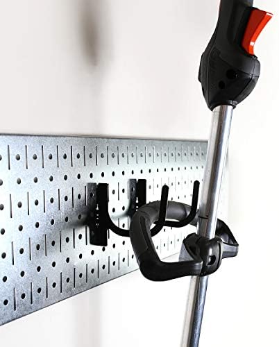 Wall Control Garage Storage Rack Lawn & Garden Tool Organization Wall Mount Organizer - Easy to Install 64" Wide Strong Galvanized Steel Pegboard Set (Shiny Metallic Pegboard) - Image 3