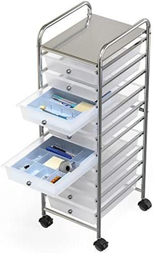 Simple Houseware Drawer Organizer Tray, 9 Adjustable Compartments, Blue - Image 6