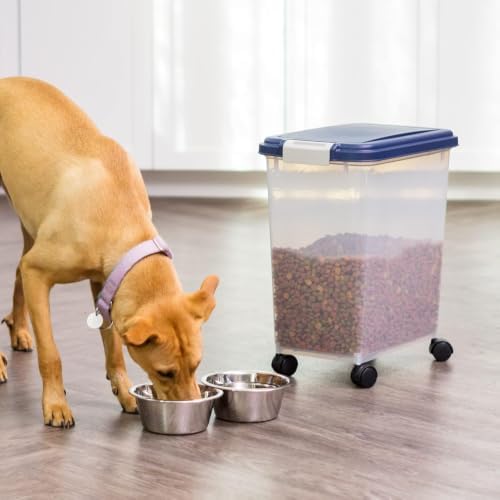IRIS USA Dog Food Storage Container, Up to 30 lbs, Navy, Made in USA - Image 2