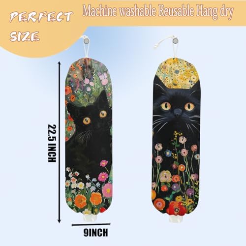 2PCS Cat Plastic Bag Holder, Cat Lover Gifts for Women Mom Sister - Image 2