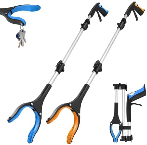36 Inch Foldable Grabber Reacher Tool, 2 Pack for Seniors by REWKCY