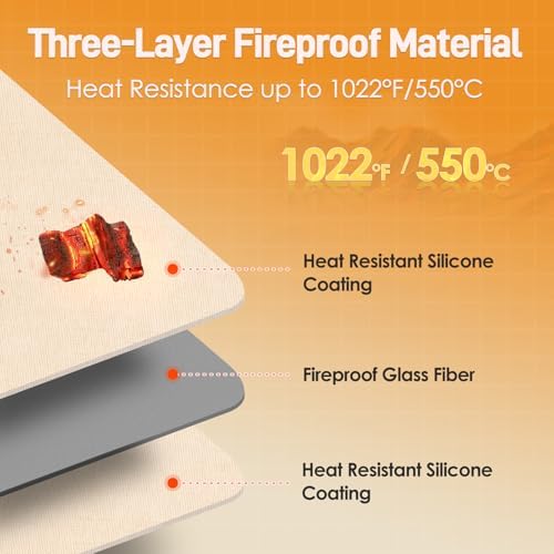 Heat Resistant Mats for Air Fryer on Countertop, 20 x 16in, Khaki - Image 2
