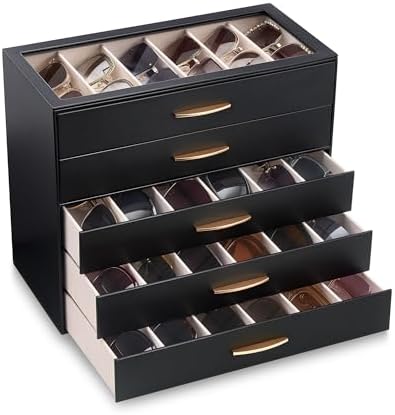 Lolalet Sunglasses Organizer Case for Women, Eyeglass Storage Holder by Lolalet