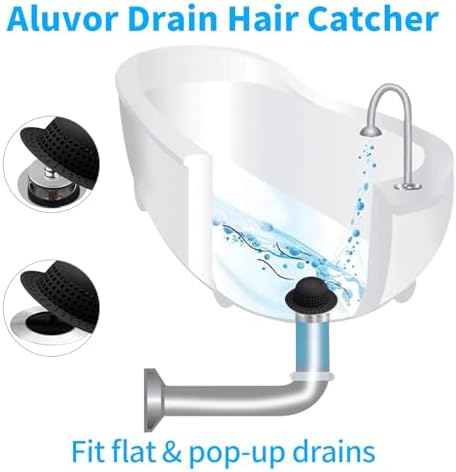 Aluvor Shower Drain Hair Catcher Bathtub Drain Cover Sink Drain Protector - Image 3