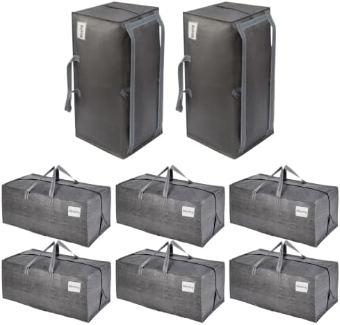 VENO 8 Pack Heavy Duty Moving Bags with Backpack Straps, Zippers & Handles, Extra Large Packing Bags for College Dorm Essentials, Moving Supplies Alternative to Cardboard Moving Boxes by Veno