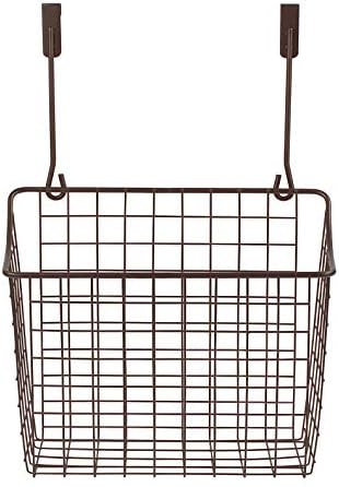 Spectrum Hanging Baskets for Organizing (Large, Bronze) - Grid Over the Cabinet Wire Basket, Door Hanging Storage Organizer for Cleaning Supplies, Washcloths, & Hand Towels (Pack of 6) - Image 2