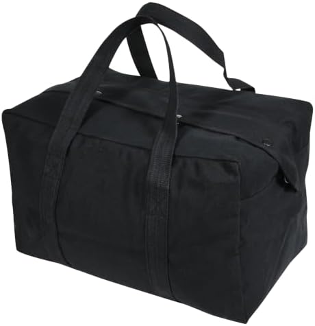 Rothco Canvas Parachute Cargo Bag, Black, 40.5L - Image 2