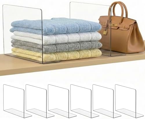 SortNStore Shelf Dividers Closet Organization: 10" Tall x 16" Deep (Deeper) by SortNStore