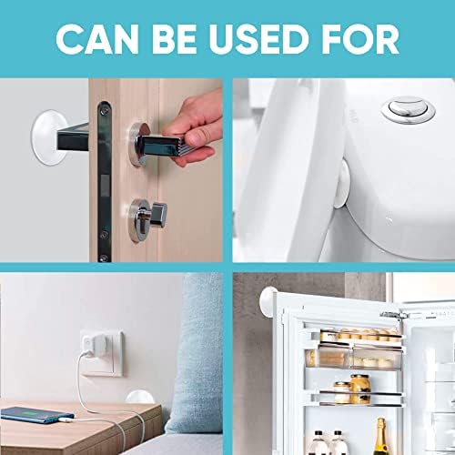 STRONGEST HOME Door Stoppers for Wall, 2" Clear Wall Protector, 14 Pack - Image 4