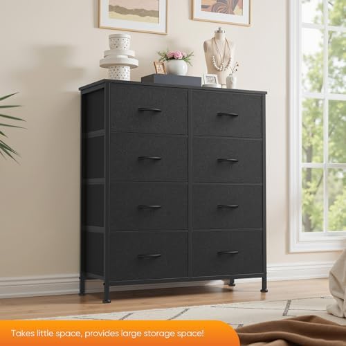Sweetcrispy 8 Drawer Fabric Dresser, Tall Storage Tower for Bedroom - Image 2