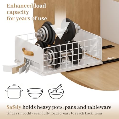 Pull Out Cabinet Organizer, Slide-Out Pantry Shelves, Fits Framed Cabinets - Image 7