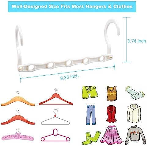 10 Pack Space Saving Hangers, Closet Organizer & Storage for Clothes, Ivory - Image 6