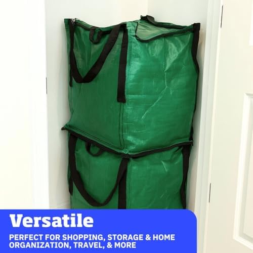 DURASACK 22-Gallon Zipper Top Heavy Duty Storage Tote Bags, Single, Green - Image 4