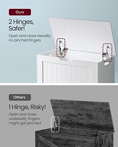 VASAGLE Storage Chest, 29.9 Inches Width Bench with 2 Safety Hinges - Image 5