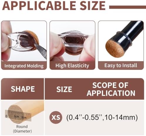 Ezprotekt 24Pcs Extra Small Chair Leg Floor Protectors for Dining Table - Image 2