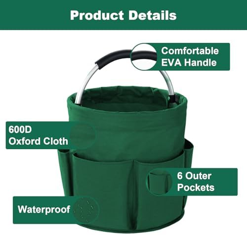 Cleaning Caddy with Handle, Cleaning Supplies Organizer Collapsible Bucket - Image 5