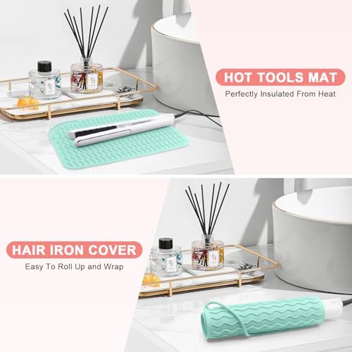 Suafrnut Plus Size Silicone Heat Resistant Mat for Hair Tools(12" x 9") - Image 5