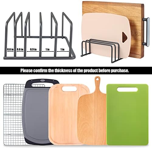 KitchenGenie 2Psc Cutting board organizers，(1.0 and 0.6 inch wide slots), cutting board holders, cutting board racks, cutting board storage, biscuit sheets, bakeware organizers for cabinets - Image 3
