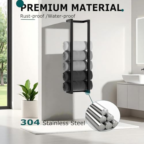 2 Pack Wall Mounted Towel Racks for Rolled Towels - Image 4