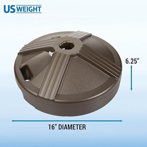 US Weight Durable 50 Pound Fillable Umbrella Base Designed to be Used with a Patio Table - Image 3