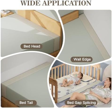 DEEPSHARK Mattress Extender,Bed Gap/Space Filler,Headboard Wall Space Gap Filler for King,High-Density Sponge,Removable and Washable Cover（Beige-King-78 * 4 * 10in） - Image 7