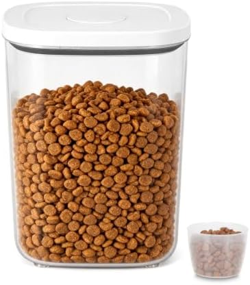 TBMAXS 12 Lbs Pet Dog Food Storage Containers with Pop-up Lid Measuring Cup by TBMAXS
