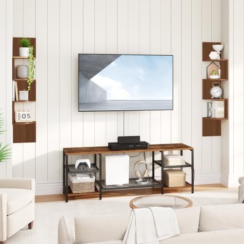 HOOBRO Corner Shelf Wall-Mounted, Set of 2 Floating Corner Shelves for Wall - Image 7