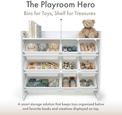 Humble Crew Kids Toy Organizer with Display Shelf, 9 Bins, 3 Tier Storage - Image 5