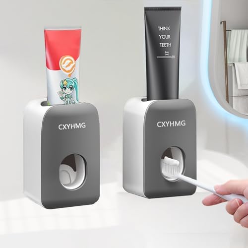 Automatic Toothpaste Dispenser for Kids, Toothpaste Squeezer, 2Black by CXYHMG