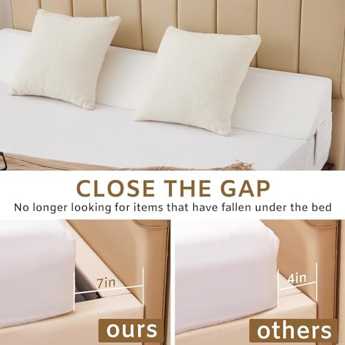 Bedluxe Queen Bed Wedge Pillow for Headboard, Fill The Gap (0-7") - Image 3