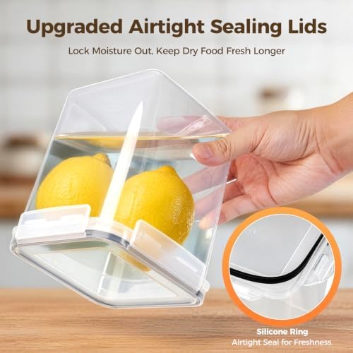 3-Pack Airtight Food Storage Containers, BPA-Free Stackable Cereal - Image 4