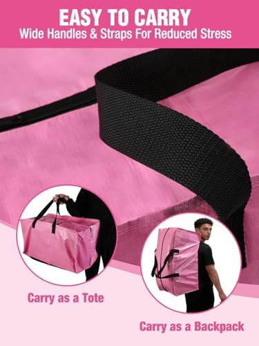 WORKPRO 2 Pack Extra Large Moving Bags with Backpack Straps & Handles - Image 5