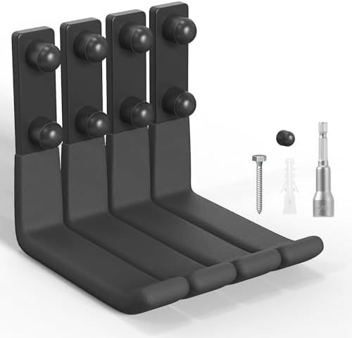Heavy Duty Ladder Hooks for Garage Wall, 4 Inch (4 Pack) by Ligebul