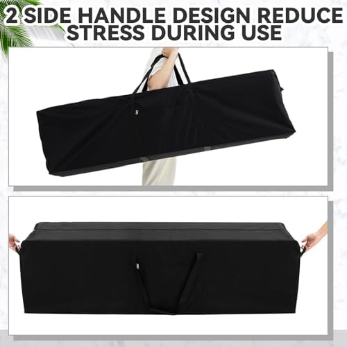 1 Pcs 65 x 15.5 x 15.5 Inch, 257 L Large Storage Duffle Bag Black - Image 6