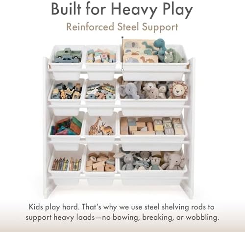 Humble Crew Kids Toy Organizer with 12 Bins, 4 Tier Storage for Playroom - Image 5