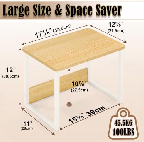 MARTY Countertop Organizer,17.1"x12.4", Cabinet Organizer Microwave Stand - Image 5